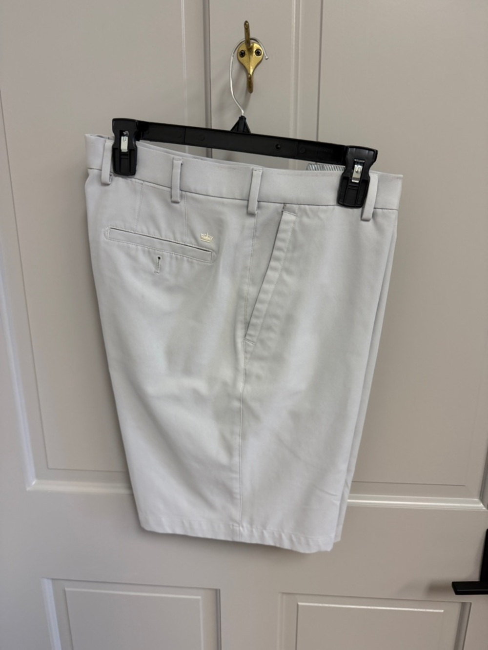 Peter Millar Grey Performance Flat Front Golf Shorts